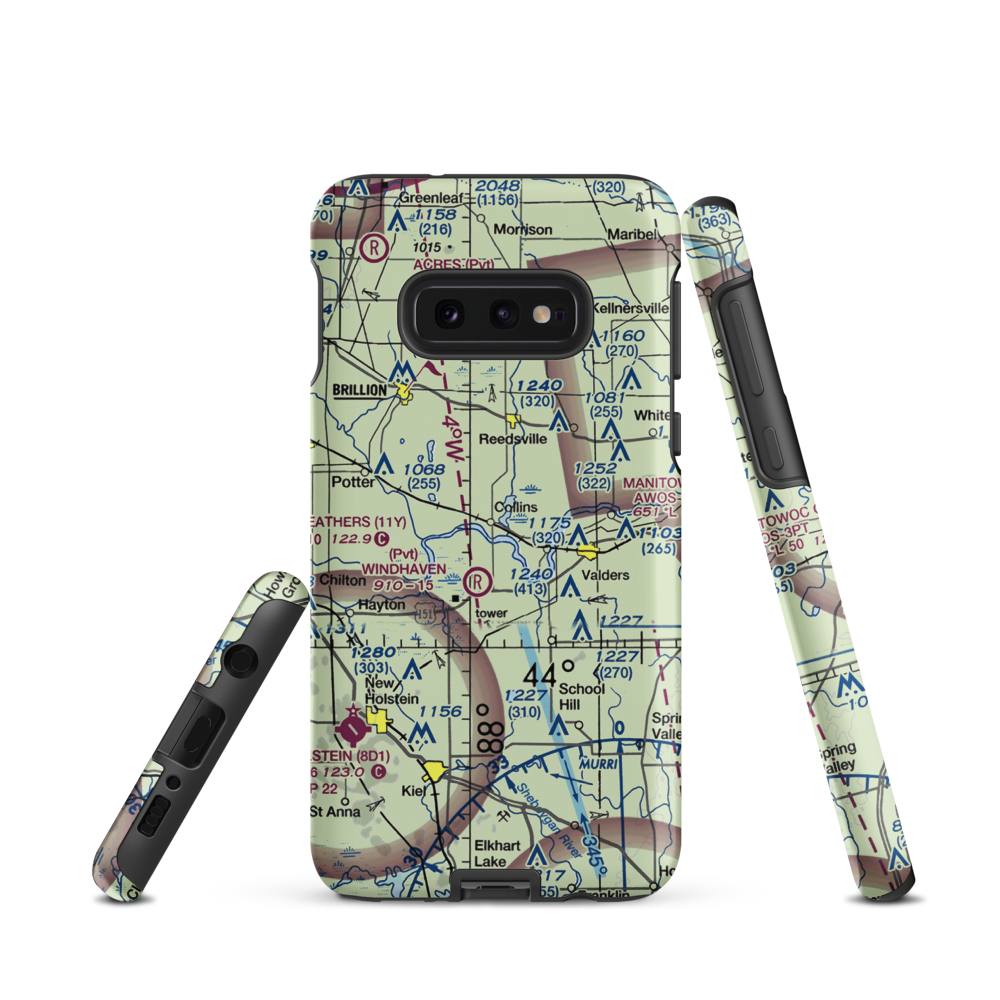 Redoft Airport (WN27) VFR Sectional Samsung Phone Case Samsung Galaxy S10e model shown