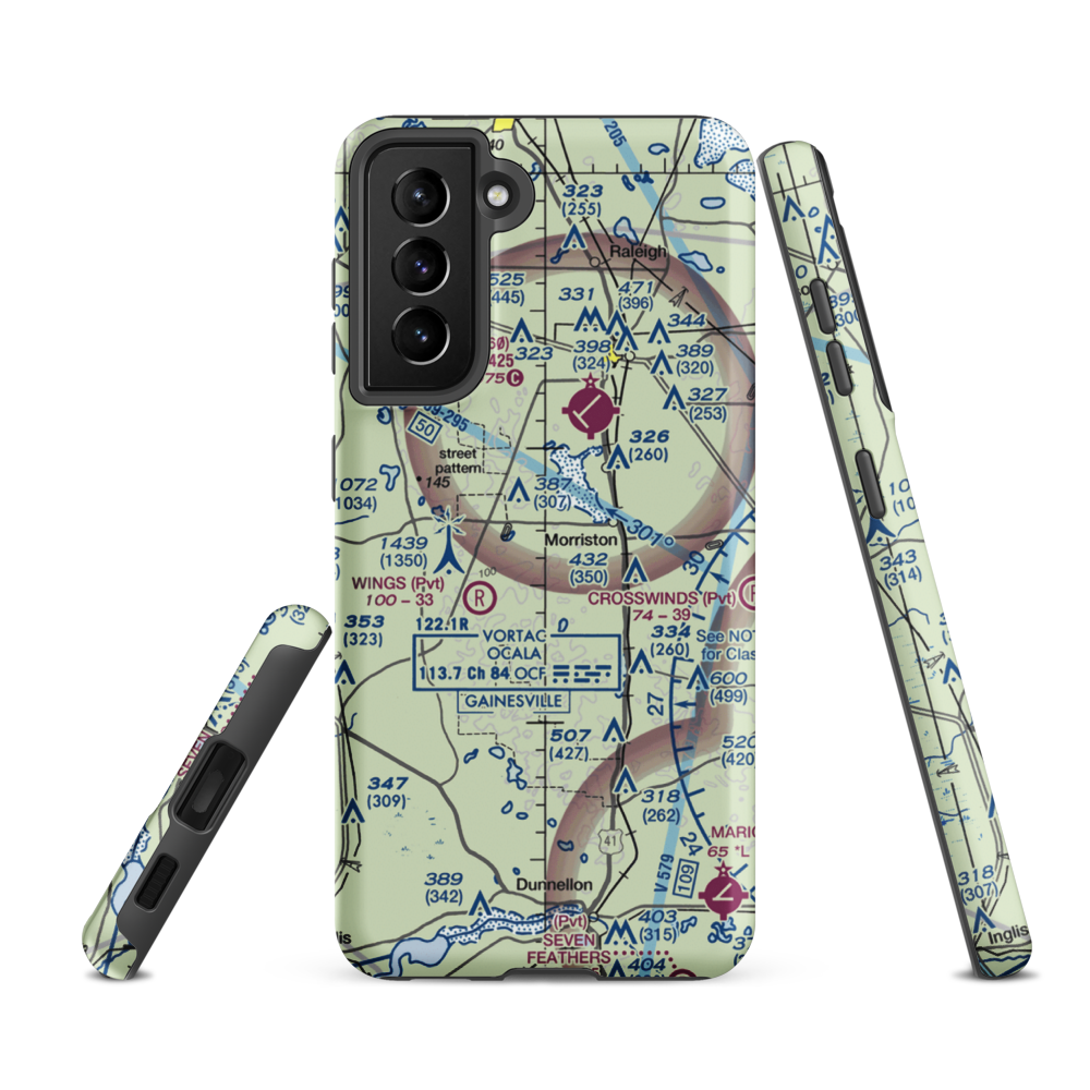 Redtail Airstrip (FA30) VFR Sectional Samsung Phone Case Samsung Galaxy S21 FE model shown