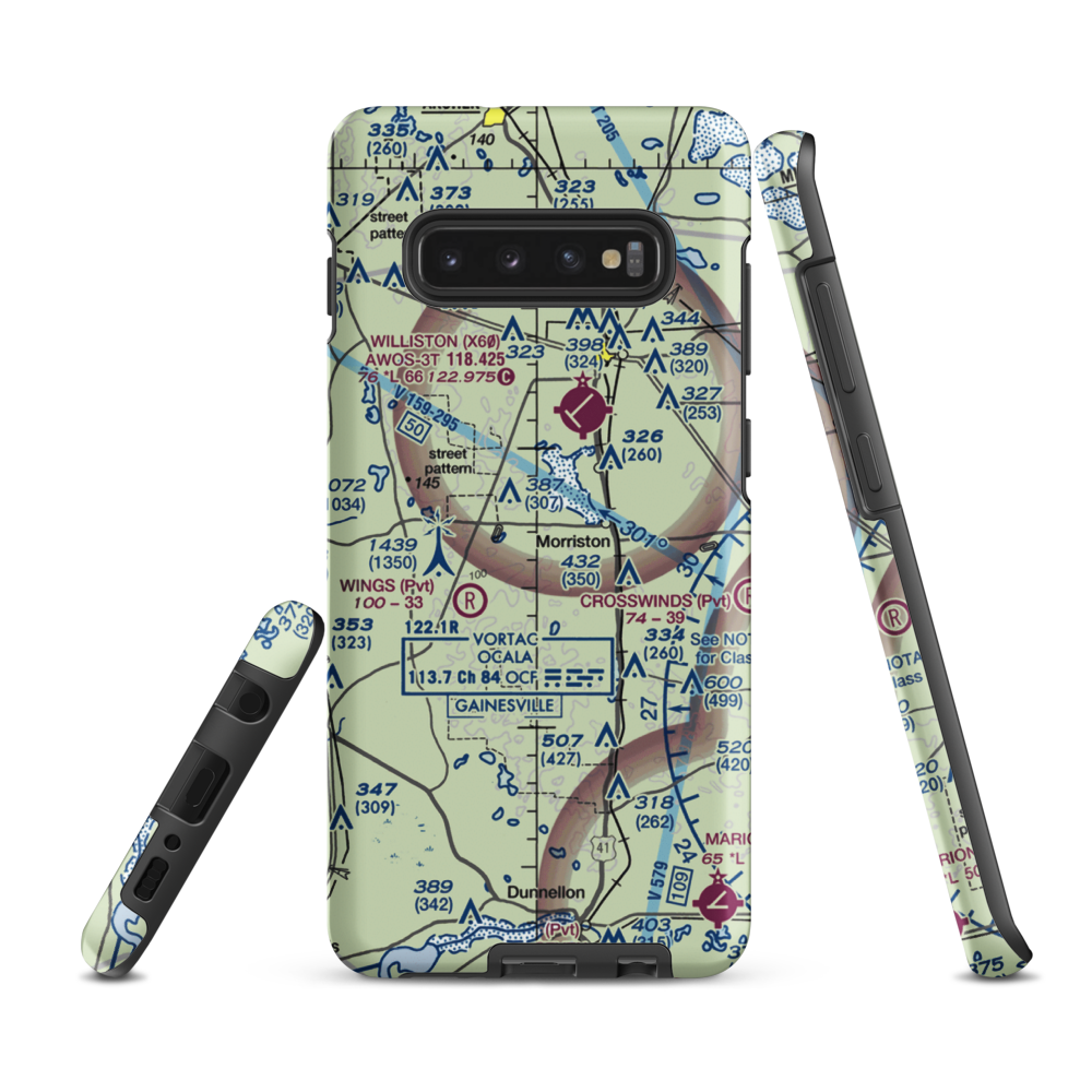 Redtail Airstrip (FA30) VFR Sectional Samsung Phone Case Samsung Galaxy S10 Plus model shown