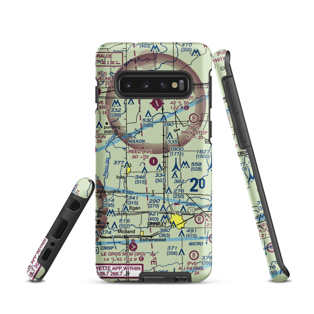 Reed Flying Service Inc Airport (2LA5) VFR Sectional Samsung Phone Case Samsung Galaxy S10 model shown