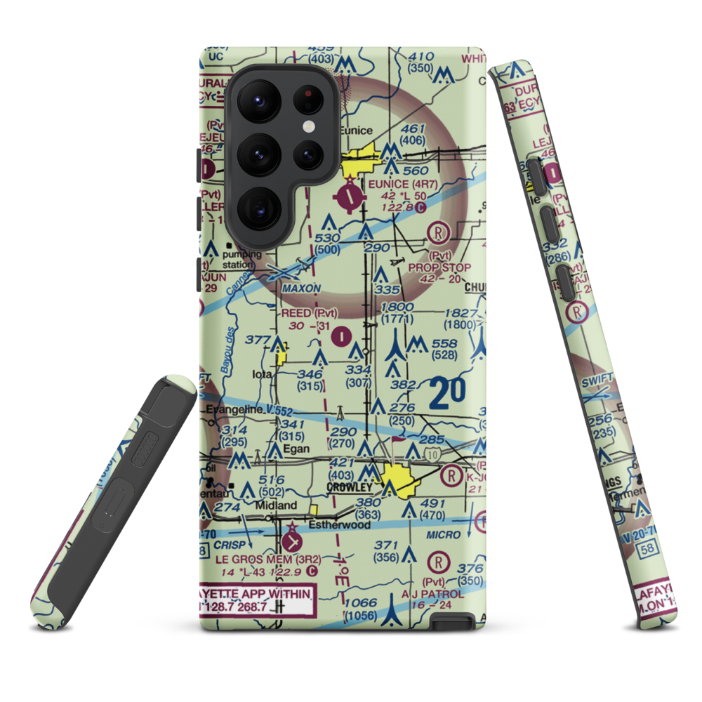 Reed Flying Service Inc Airport (2LA5) VFR Sectional Samsung Phone Case Samsung Galaxy S22 Ultra model shown