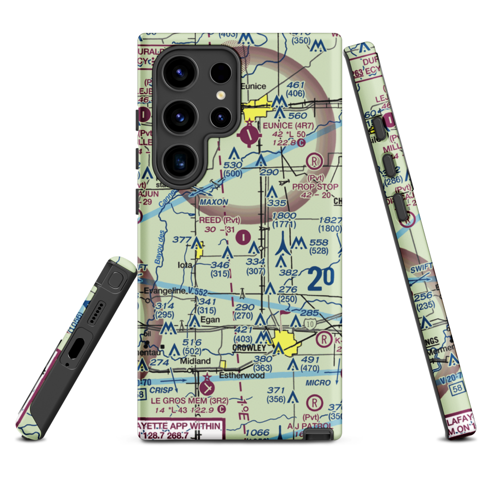 Reed Flying Service Inc Airport (2LA5) VFR Sectional Samsung Phone Case Samsung Galaxy S24 Ultra model shown