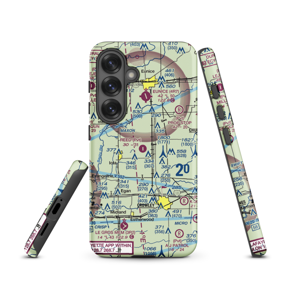 Reed Flying Service Inc Airport (2LA5) VFR Sectional Samsung Phone Case Samsung Galaxy S25 model shown