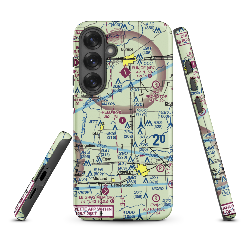 Reed Flying Service Inc Airport (2LA5) VFR Sectional Samsung Phone Case Samsung Galaxy S25 Plus model shown