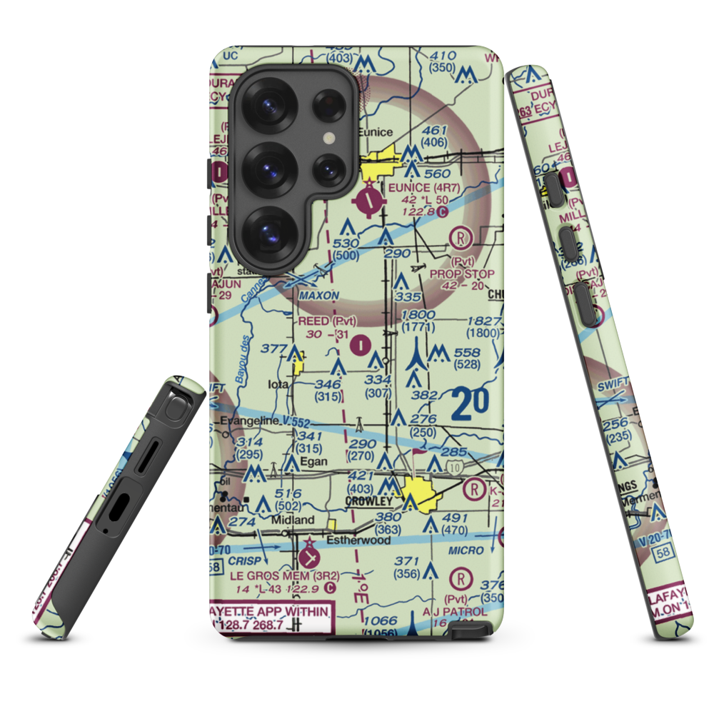 Reed Flying Service Inc Airport (2LA5) VFR Sectional Samsung Phone Case Samsung Galaxy S25 Ultra model shown