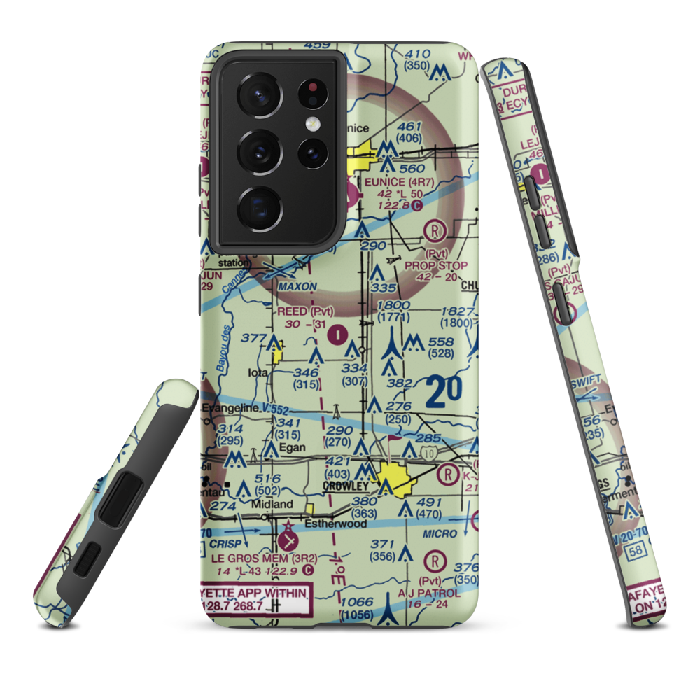 Reed Flying Service Inc Airport (2LA5) VFR Sectional Samsung Phone Case Samsung Galaxy S21 Ultra model shown