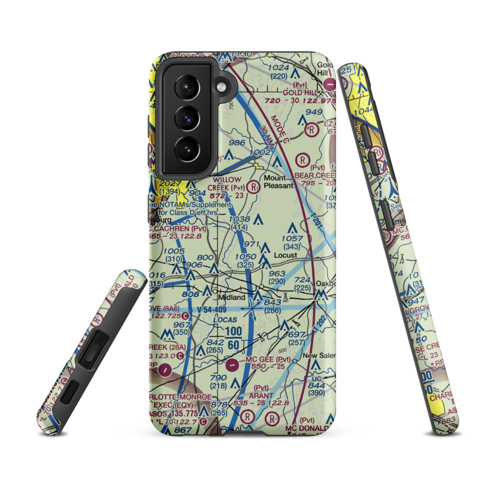 Reed Mine Airport (5NC3) VFR Sectional Samsung Phone Case Samsung Galaxy S21 FE model shown