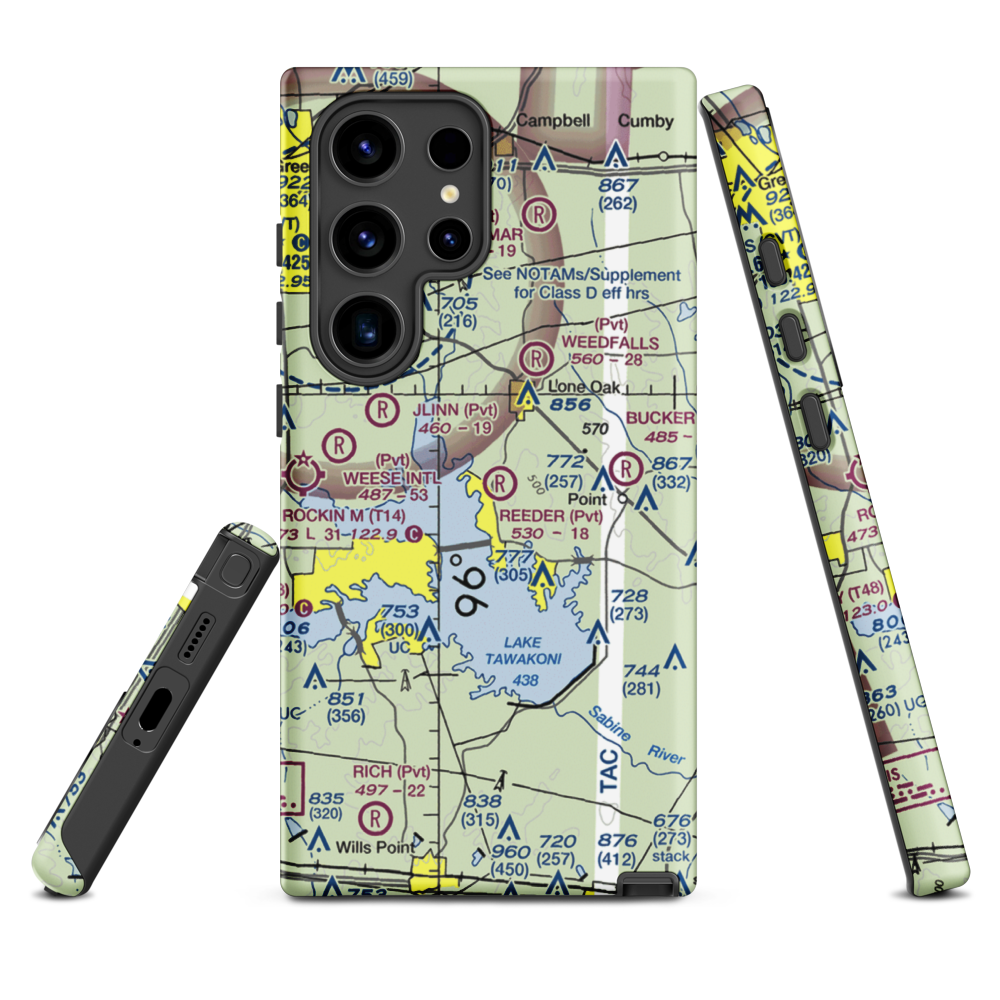 Reeder Airport (9XS7) VFR Sectional Samsung Phone Case Samsung Galaxy S24 Ultra model shown