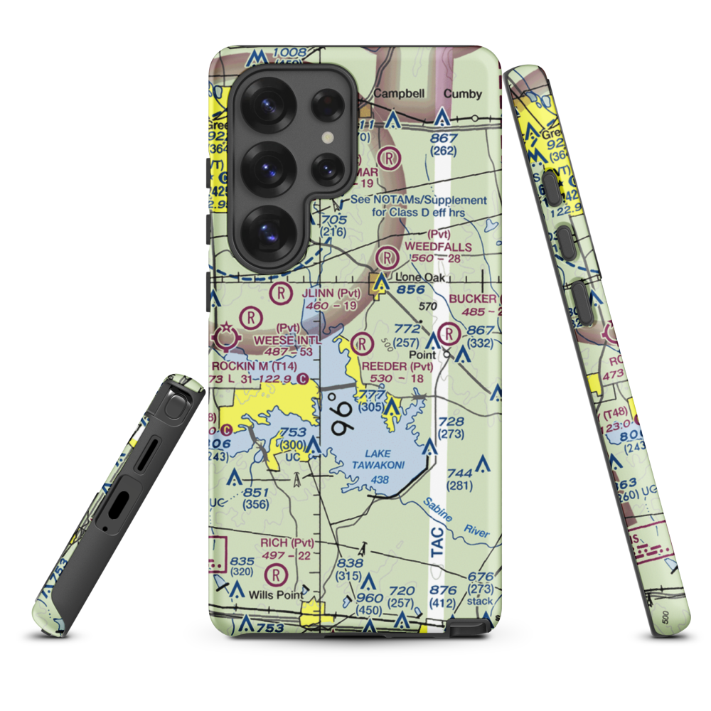 Reeder Airport (9XS7) VFR Sectional Samsung Phone Case Samsung Galaxy S25 Ultra model shown
