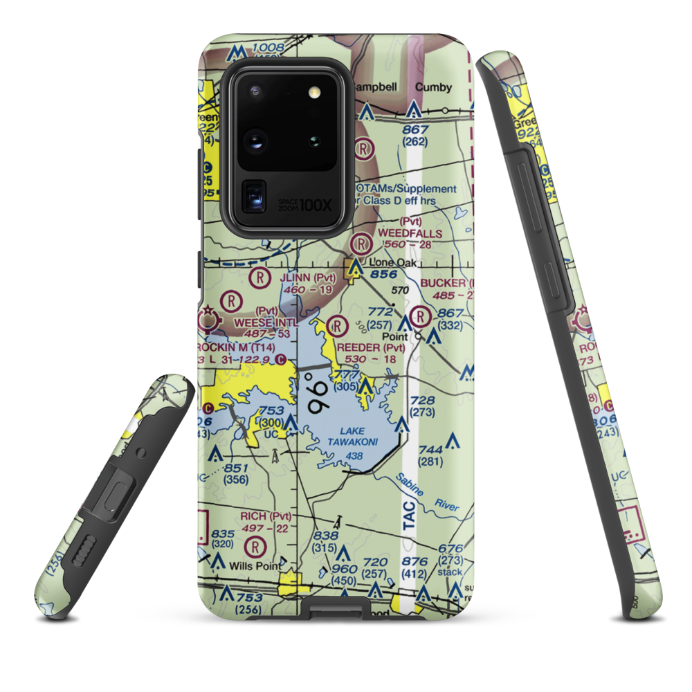 Reeder Airport (9XS7) VFR Sectional Samsung Phone Case Samsung Galaxy S20 Ultra model shown