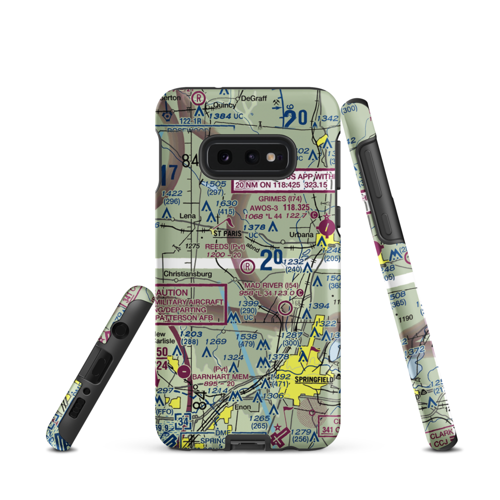 Reeds Airport (24OI) VFR Sectional Samsung Phone Case Samsung Galaxy S10 Plus model shown