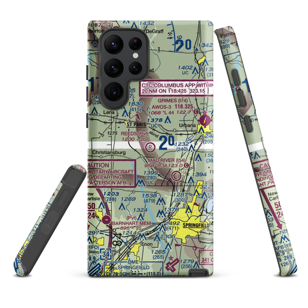 Reeds Airport (24OI) VFR Sectional Samsung Phone Case Samsung Galaxy S22 Ultra model shown