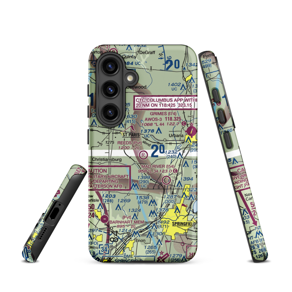 Reeds Airport (24OI) VFR Sectional Samsung Phone Case Samsung Galaxy S24 model shown