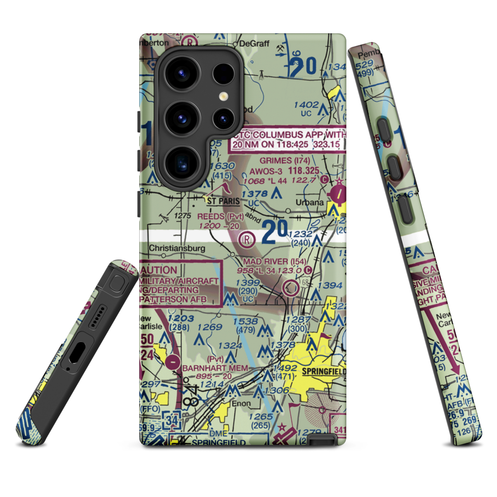 Reeds Airport (24OI) VFR Sectional Samsung Phone Case Samsung Galaxy S24 Ultra model shown