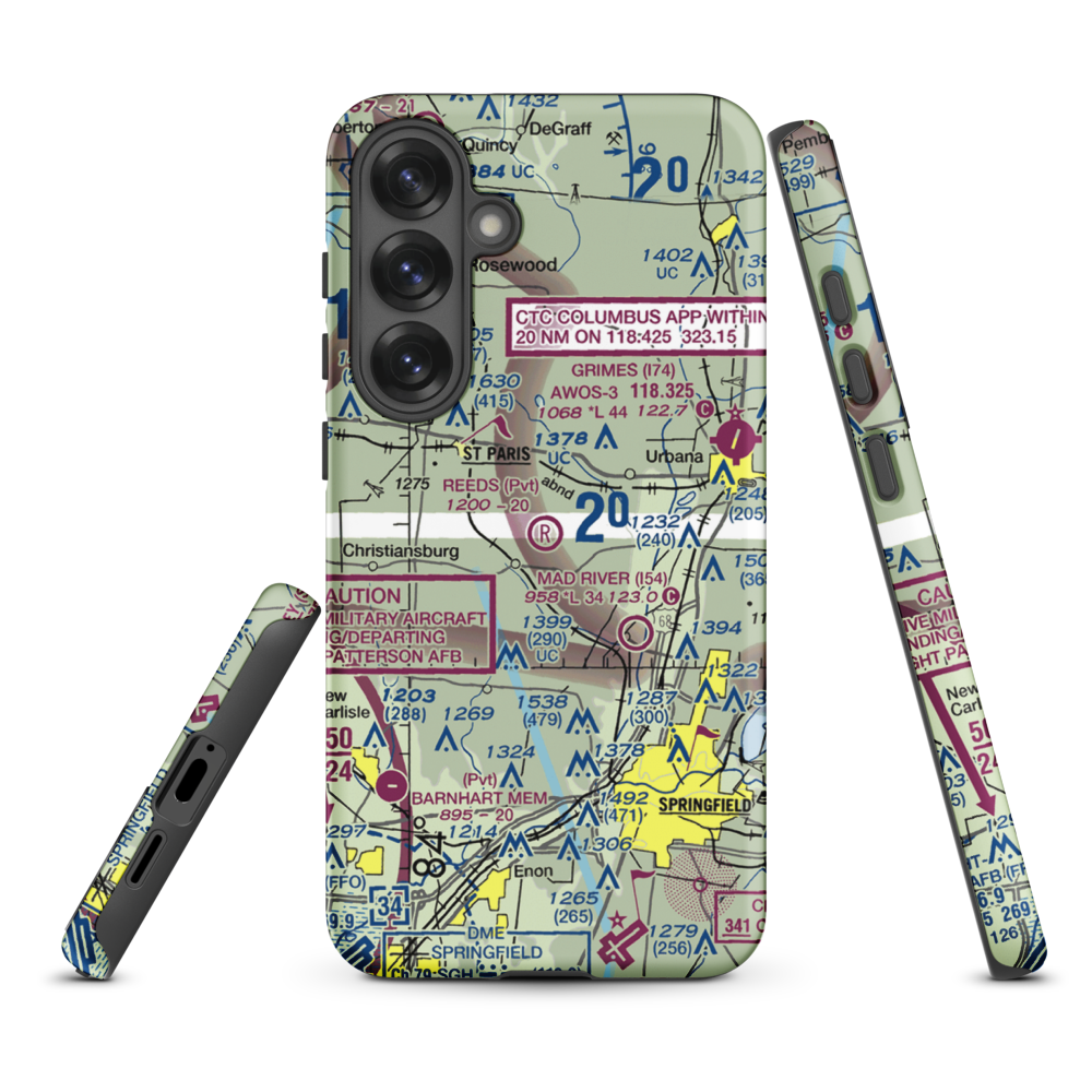 Reeds Airport (24OI) VFR Sectional Samsung Phone Case Samsung Galaxy S25 Plus model shown