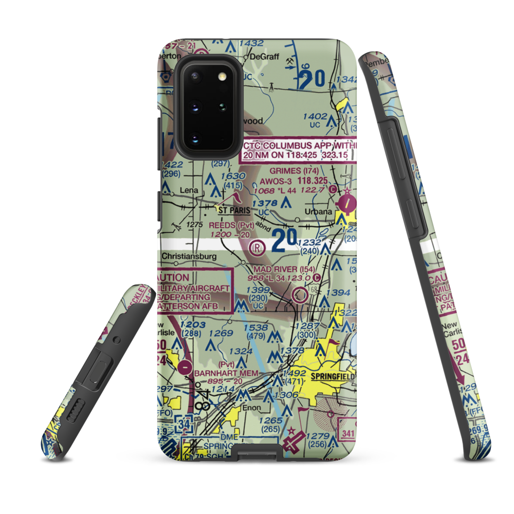 Reeds Airport (24OI) VFR Sectional Samsung Phone Case Samsung Galaxy S20 Plus model shown