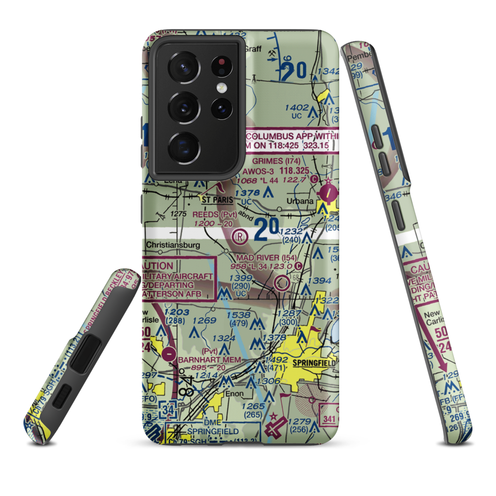 Reeds Airport (24OI) VFR Sectional Samsung Phone Case Samsung Galaxy S21 Ultra model shown