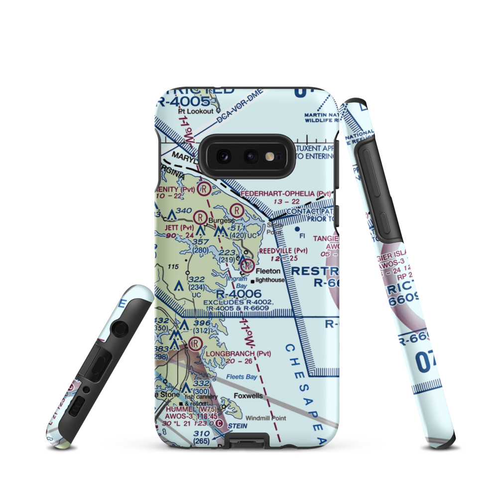 Reedville Airport (VA98) VFR Sectional Samsung Phone Case Samsung Galaxy S10e model shown