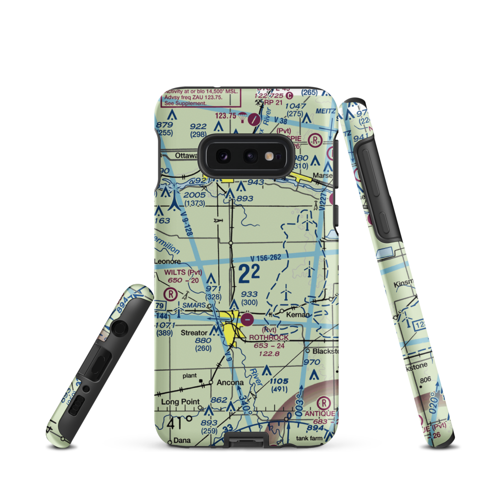 Rees Field (41IS) VFR Sectional Samsung Phone Case Samsung Galaxy S10e model shown