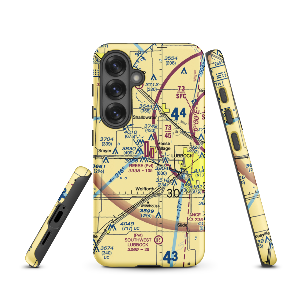 Reese Airpark (8XS8) VFR Sectional Samsung Phone Case Samsung Galaxy S25 model shown