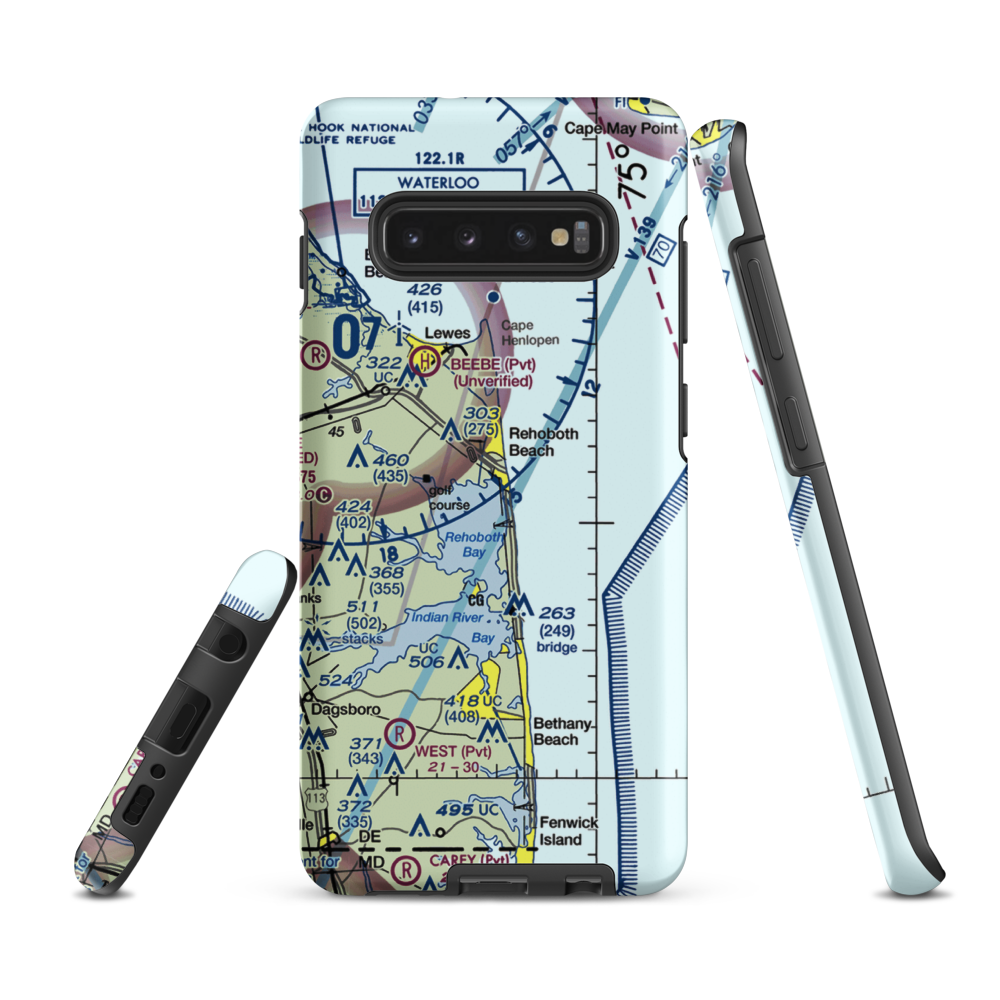 Rehoboth Bay Seaplane Base (DE13) VFR Sectional Samsung Phone Case Samsung Galaxy S10 Plus model shown