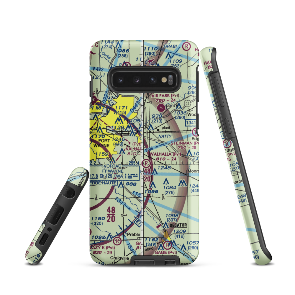 Reichhart Airport (05II) VFR Sectional Samsung Phone Case Samsung Galaxy S10 model shown