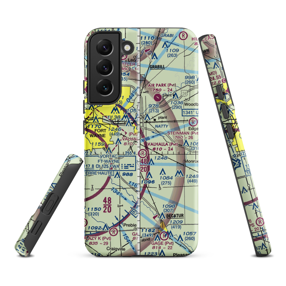 Reichhart Airport (05II) VFR Sectional Samsung Phone Case Samsung Galaxy S22 Plus model shown
