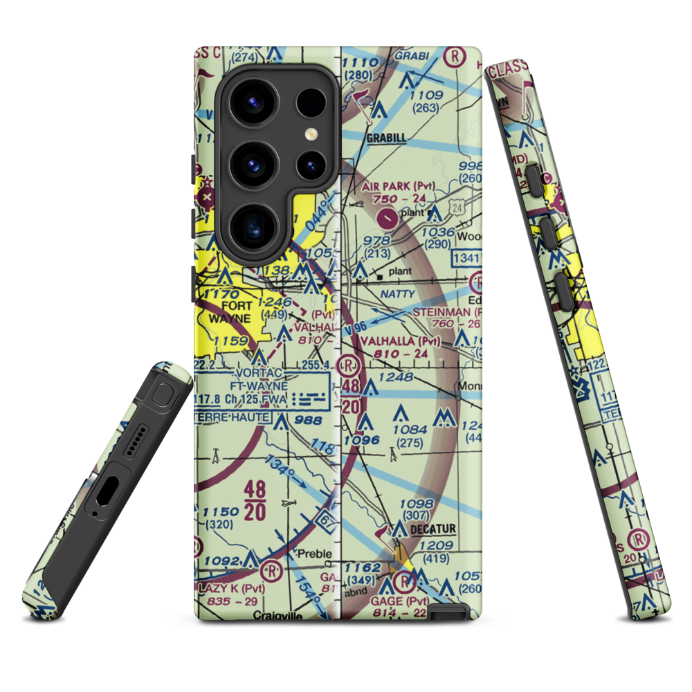 Reichhart Airport (05II) VFR Sectional Samsung Phone Case Samsung Galaxy S24 Ultra model shown