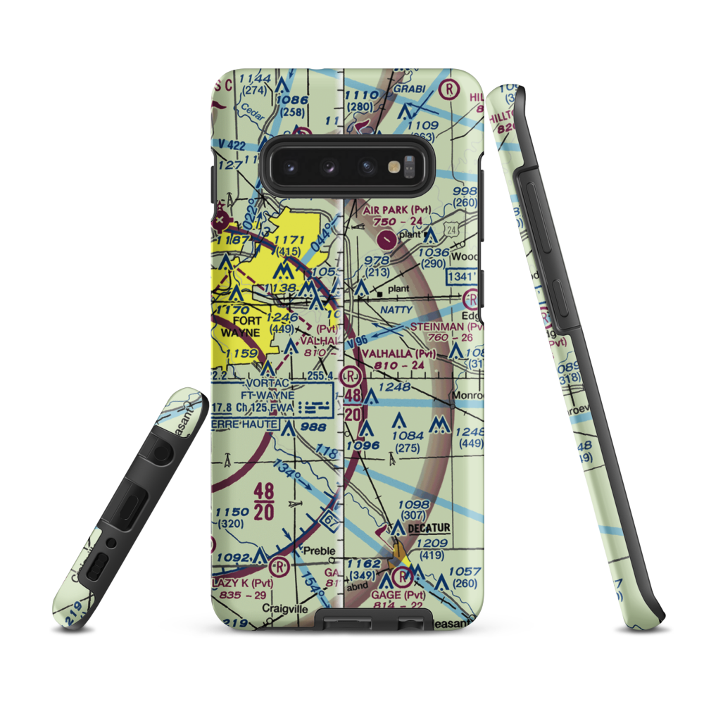 Reichhart Airport (05II) VFR Sectional Samsung Phone Case Samsung Galaxy S10 Plus model shown