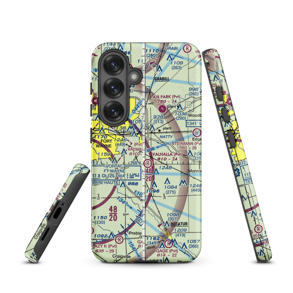 Reichhart Airport (05II) VFR Sectional Samsung Phone Case Samsung Galaxy S25 model shown