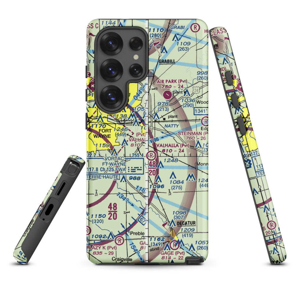 Reichhart Airport (05II) VFR Sectional Samsung Phone Case Samsung Galaxy S25 Ultra model shown