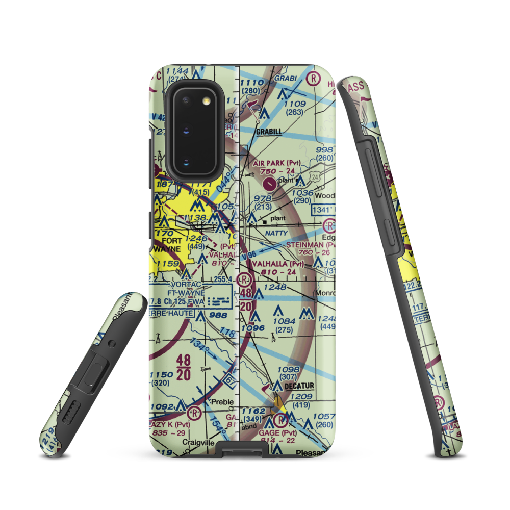 Reichhart Airport (05II) VFR Sectional Samsung Phone Case Samsung Galaxy S20 model shown