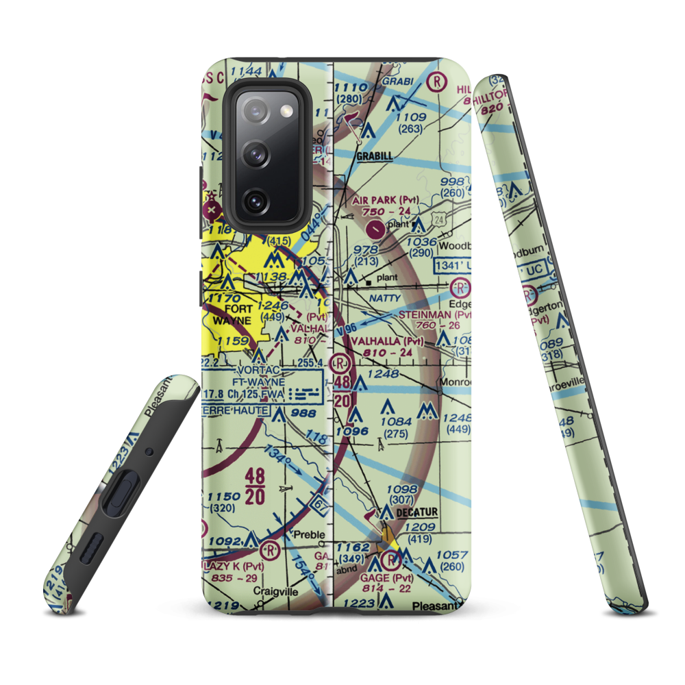 Reichhart Airport (05II) VFR Sectional Samsung Phone Case Samsung Galaxy S20 FE model shown