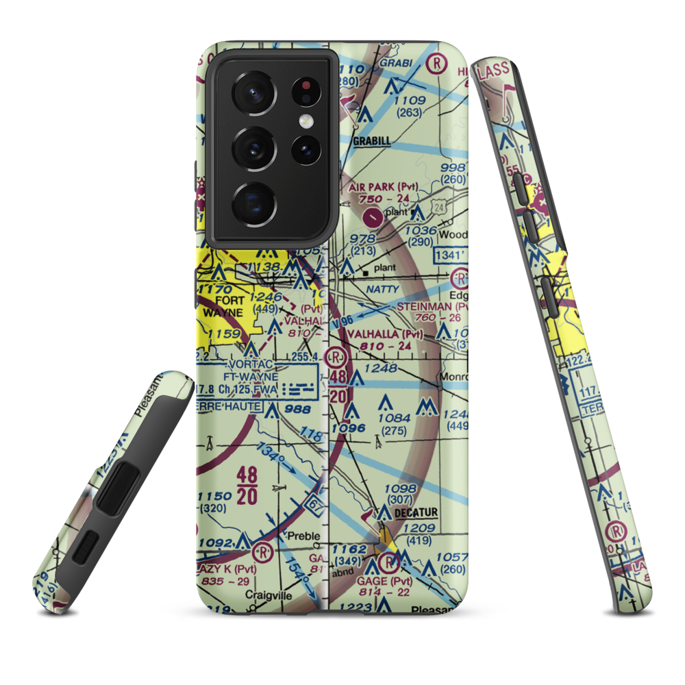Reichhart Airport (05II) VFR Sectional Samsung Phone Case Samsung Galaxy S21 Ultra model shown