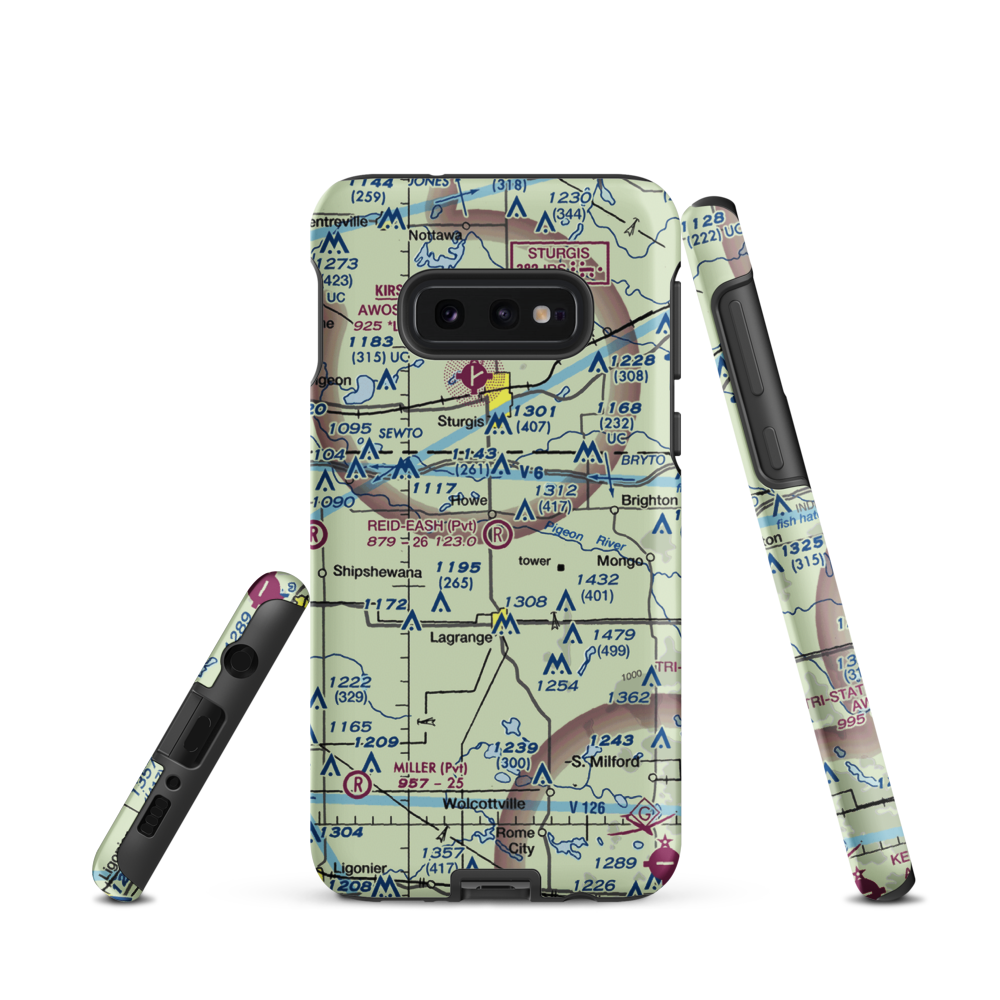 Reid-Eash Airport (25IN) VFR Sectional Samsung Phone Case Samsung Galaxy S10 Plus model shown