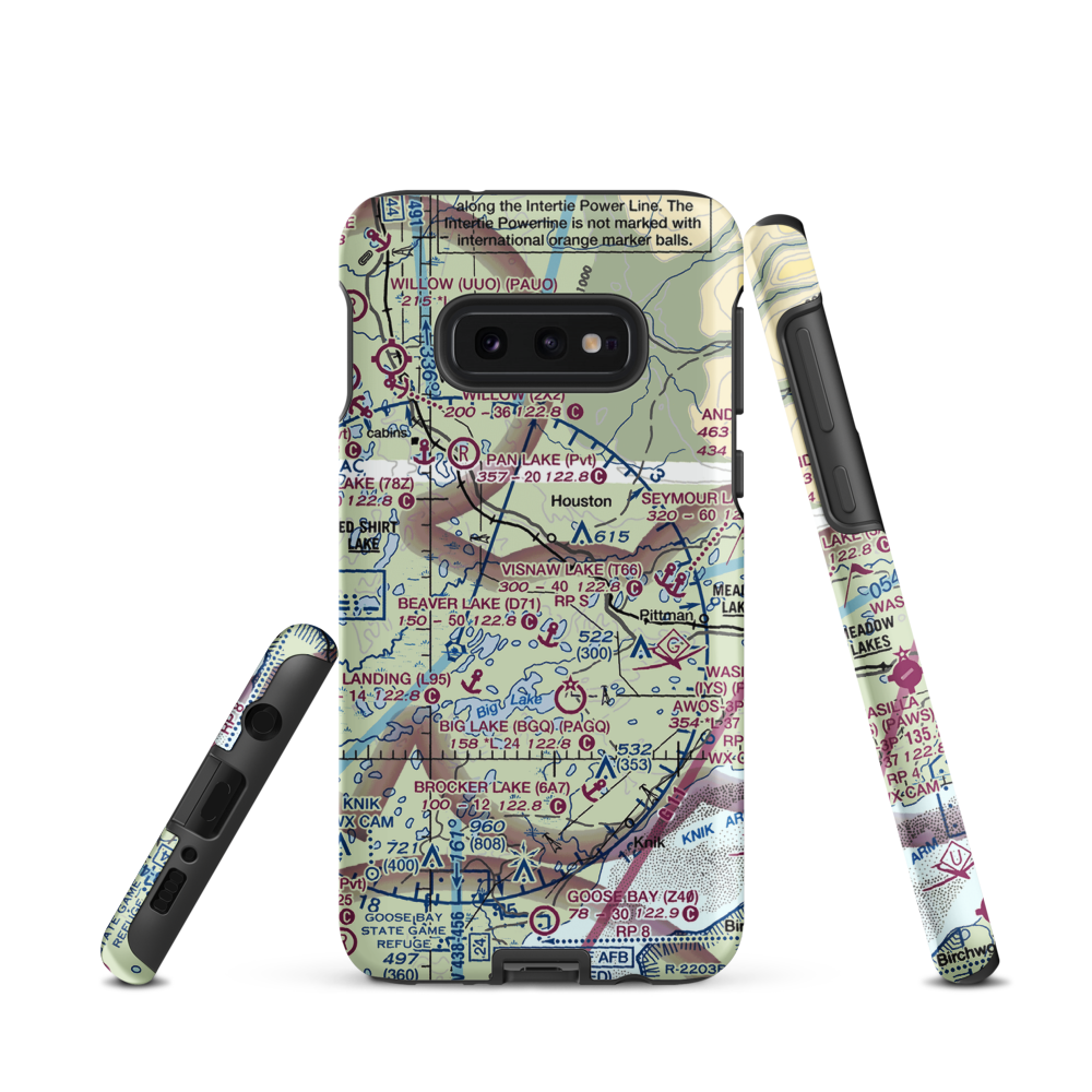 Reids Landing Airport (AK29) VFR Sectional Samsung Phone Case Samsung Galaxy S10e model shown