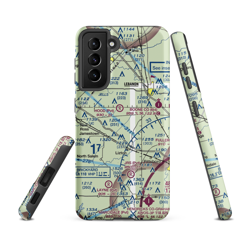 Reimer Aerodrome (57II) VFR Sectional Samsung Phone Case Samsung Galaxy S21 FE model shown