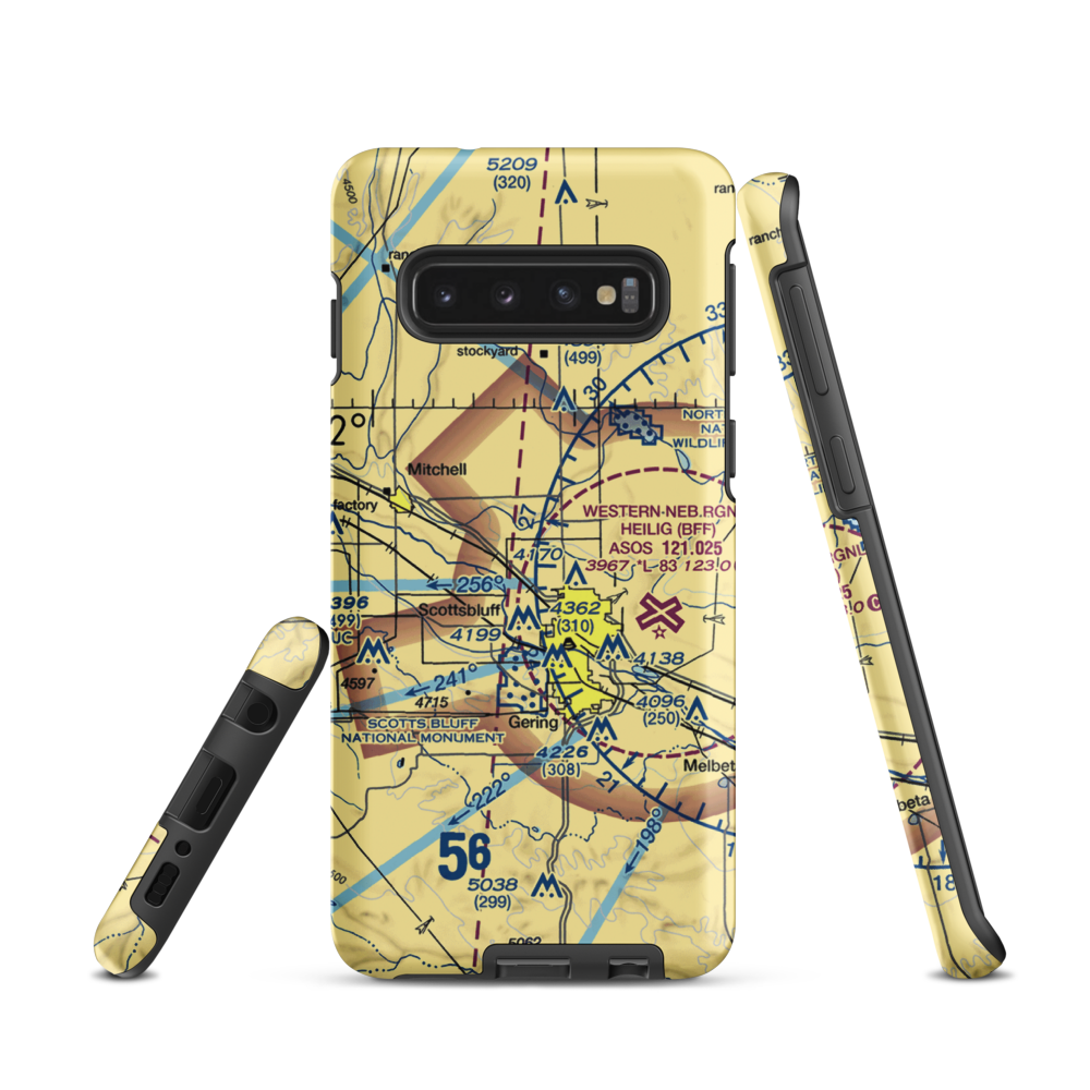 Reisig Brothers Airport (12NE) VFR Sectional Samsung Phone Case Samsung Galaxy S10 model shown