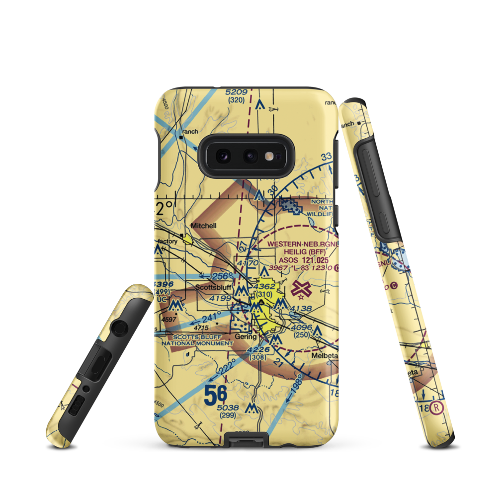 Reisig Brothers Airport (12NE) VFR Sectional Samsung Phone Case Samsung Galaxy S10e model shown