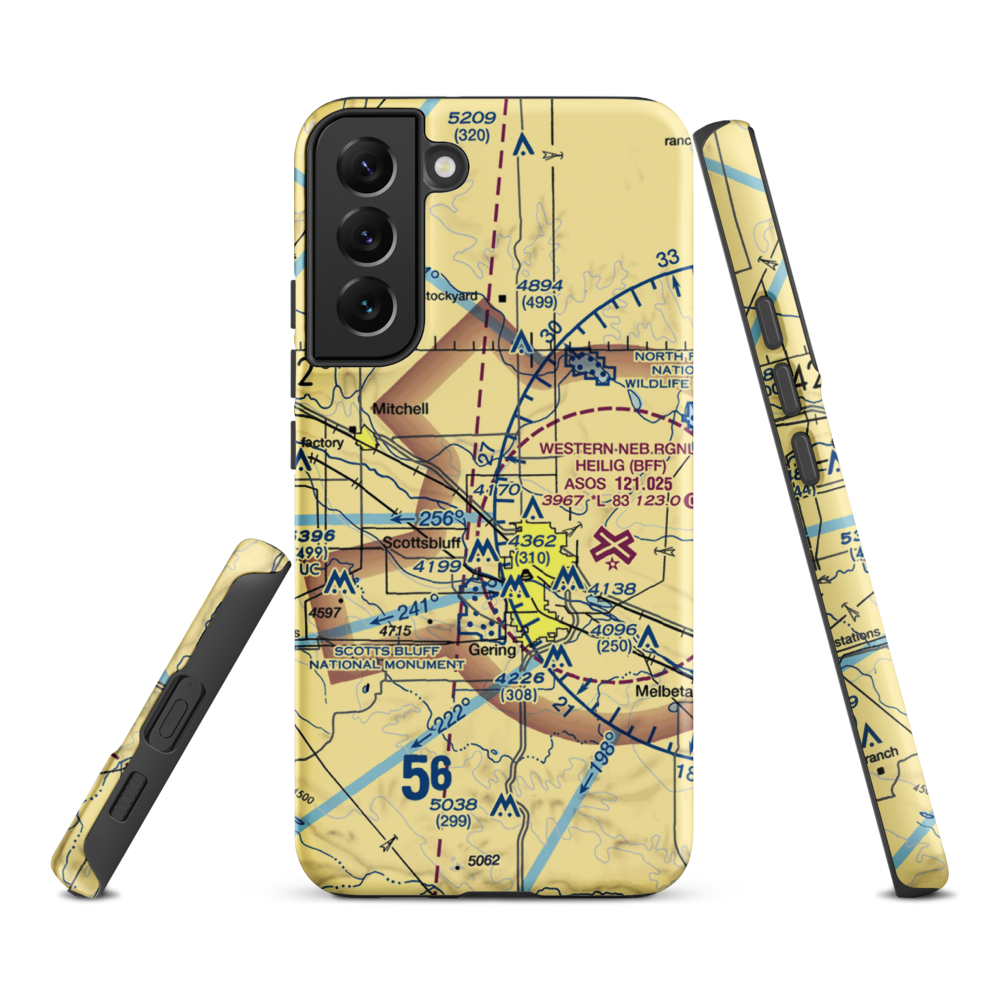 Reisig Brothers Airport (12NE) VFR Sectional Samsung Phone Case Samsung Galaxy S22 Plus model shown