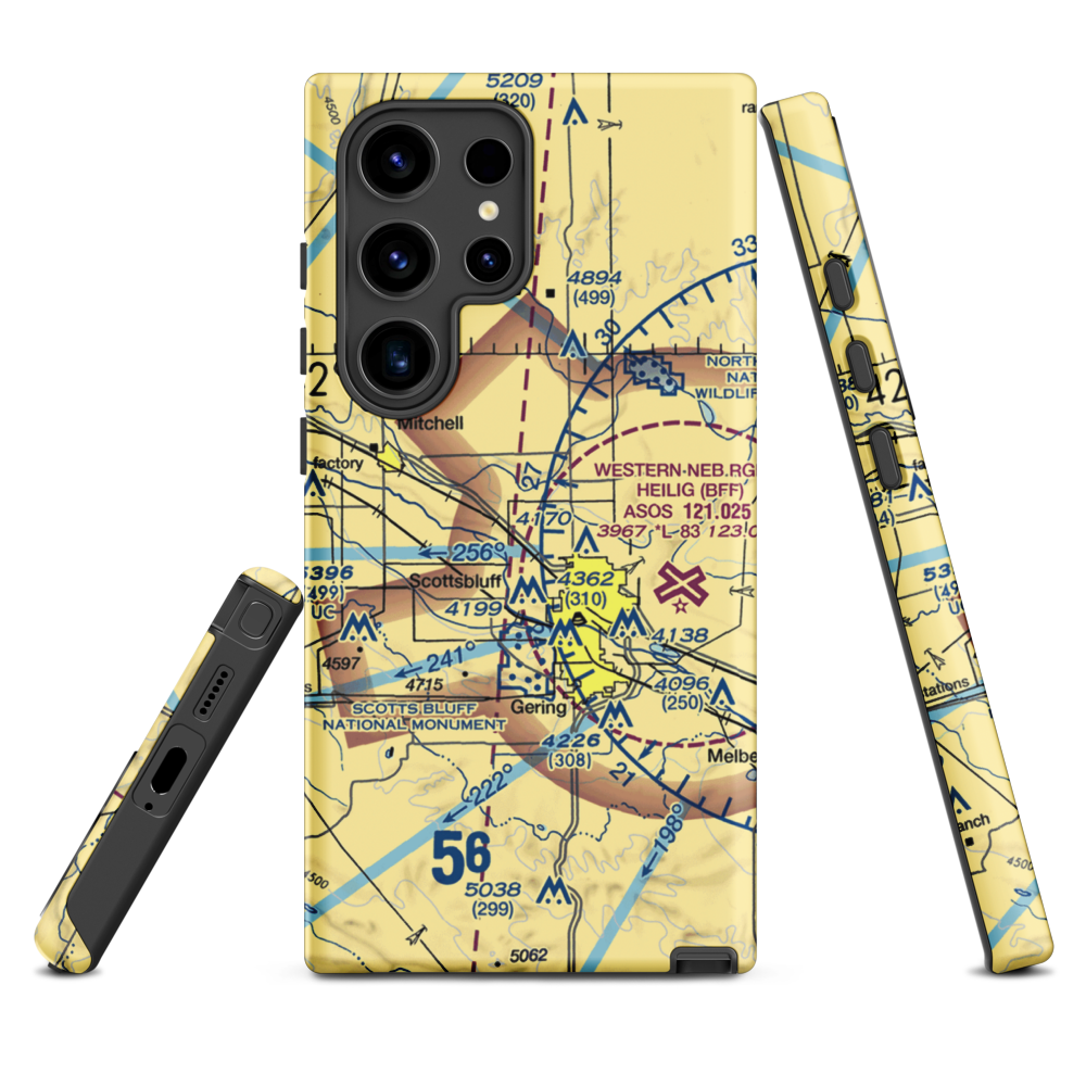 Reisig Brothers Airport (12NE) VFR Sectional Samsung Phone Case Samsung Galaxy S24 Ultra model shown