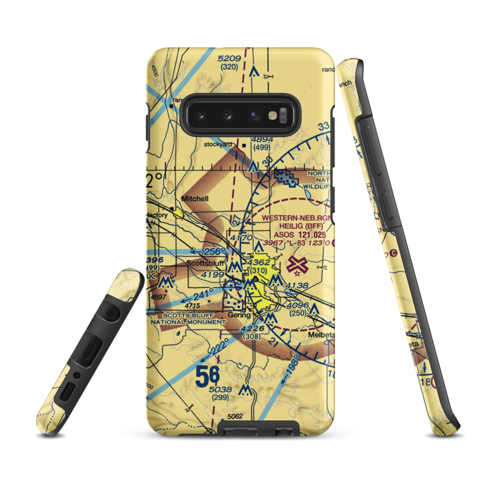 Reisig Brothers Airport (12NE) VFR Sectional Samsung Phone Case Samsung Galaxy S10 Plus model shown