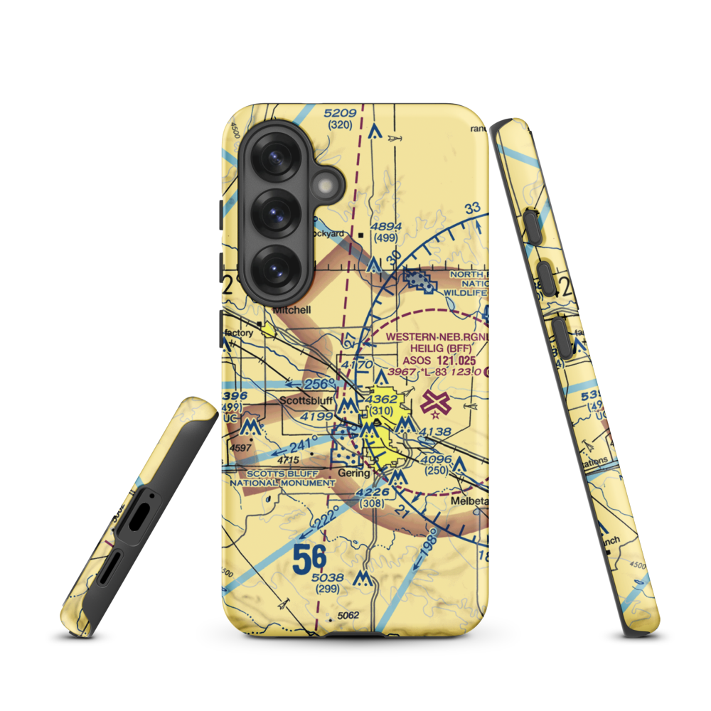 Reisig Brothers Airport (12NE) VFR Sectional Samsung Phone Case Samsung Galaxy S25 model shown