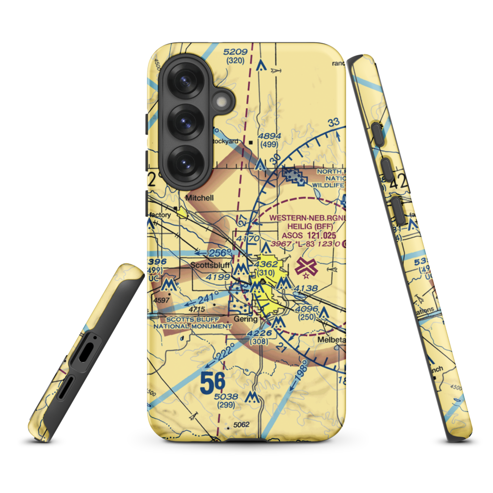 Reisig Brothers Airport (12NE) VFR Sectional Samsung Phone Case Samsung Galaxy S25 Plus model shown