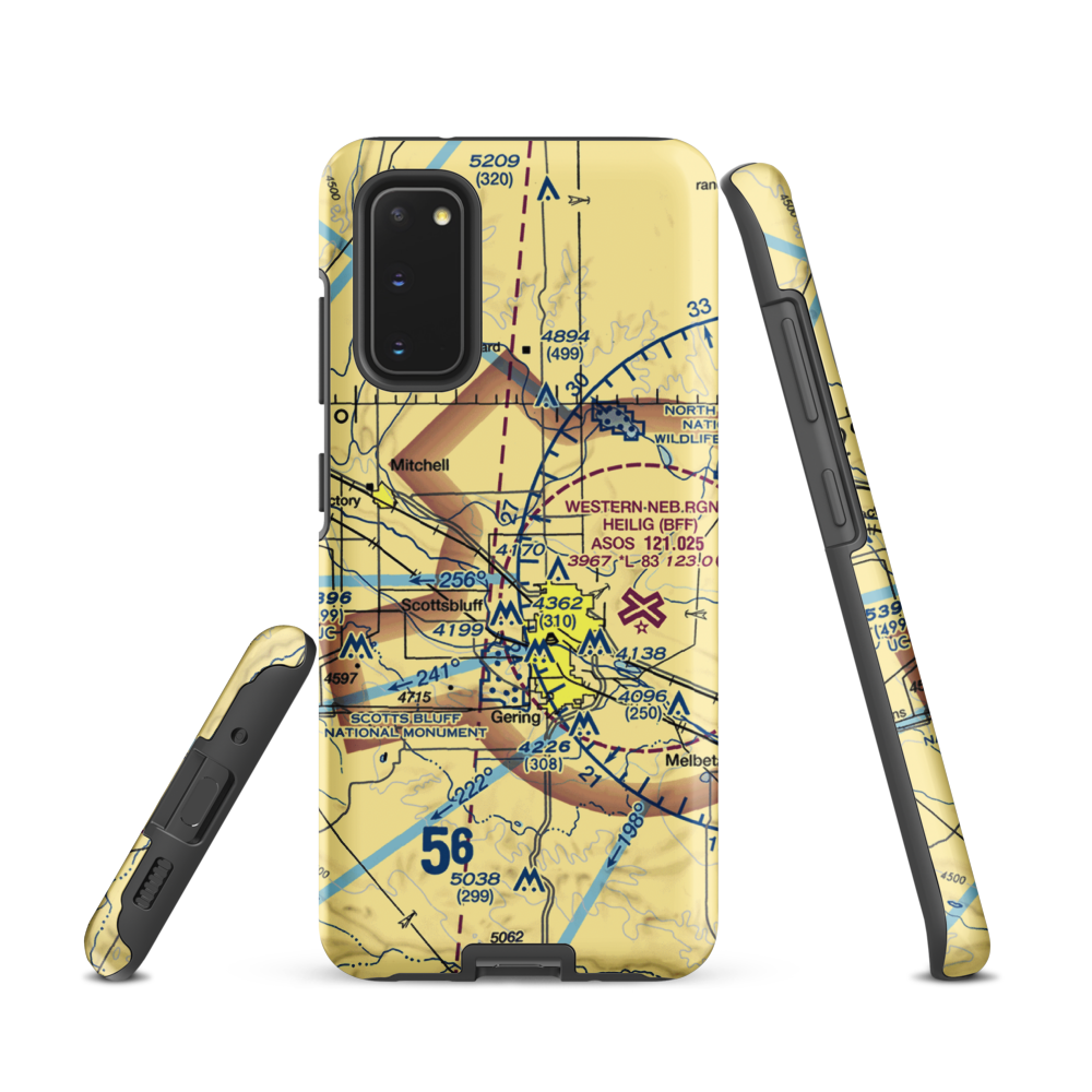 Reisig Brothers Airport (12NE) VFR Sectional Samsung Phone Case Samsung Galaxy S20 model shown