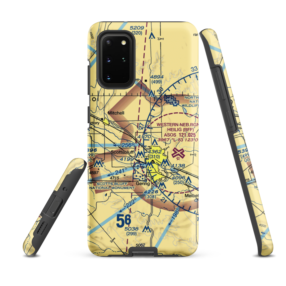 Reisig Brothers Airport (12NE) VFR Sectional Samsung Phone Case Samsung Galaxy S20 Plus model shown