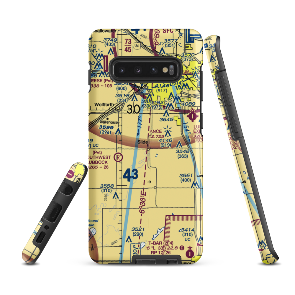 Rememberance Airport (82TE) VFR Sectional Samsung Phone Case Samsung Galaxy S10 Plus model shown