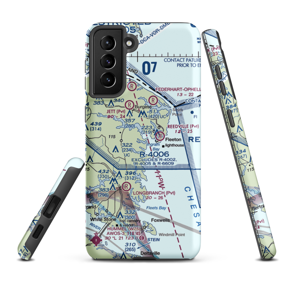 Remo Private Airport (6VA0) VFR Sectional Samsung Phone Case Samsung Galaxy S21 Plus model shown