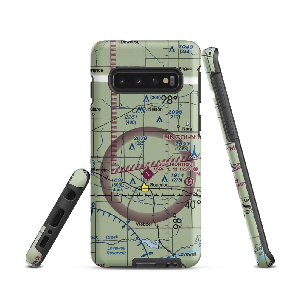 Rempe Private Airport (NE87) VFR Sectional Samsung Phone Case Samsung Galaxy S10 model shown