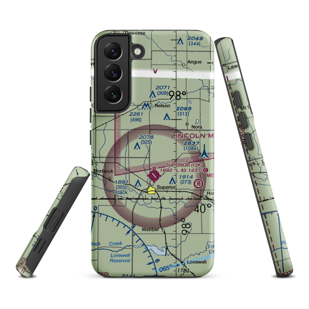 Rempe Private Airport (NE87) VFR Sectional Samsung Phone Case Samsung Galaxy S22 Plus model shown